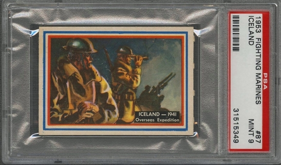 1953 Topps "Fighting Marines" #87 "Iceland" – PSA MINT 9 "1 of 1!"